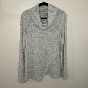 Loveappella Women’s gray‎ cowl neck sweater